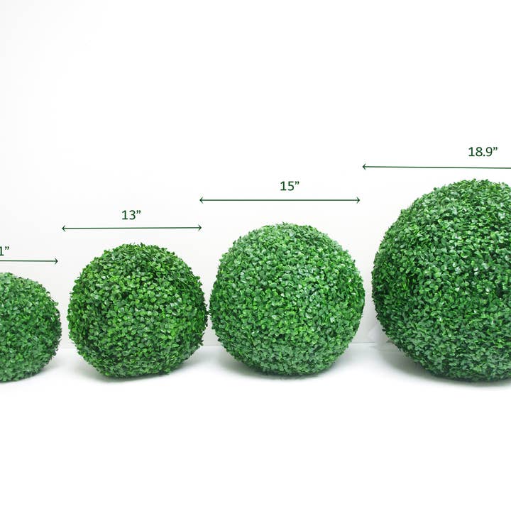 ES Essentials - Wholesale Artificial Plant - Artificial Boxwood Topiary Ball UV Resistant 11"1