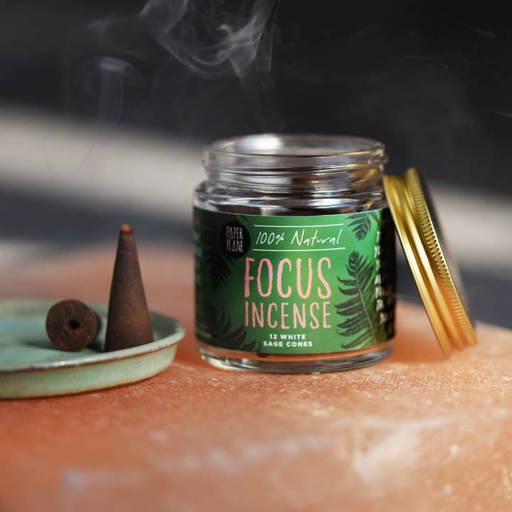Paper Plane - Wholesale Incense - Focus Incense Jar of Incense Cones - plant based, vegan