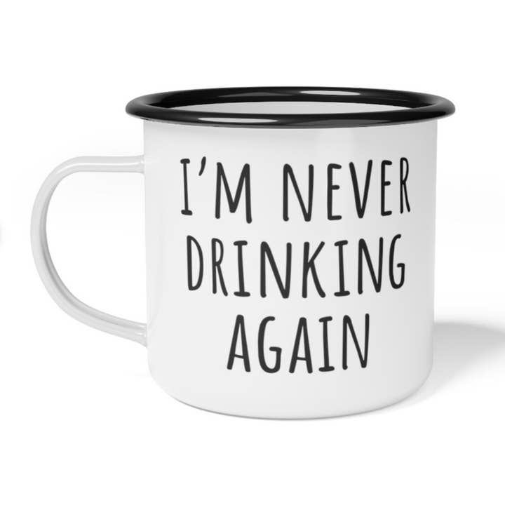 Liane Fried Studio - Wholesale Coffee Mug - CUSTOM Camp Mugs ~ White Enamel 12 oz. Mug5