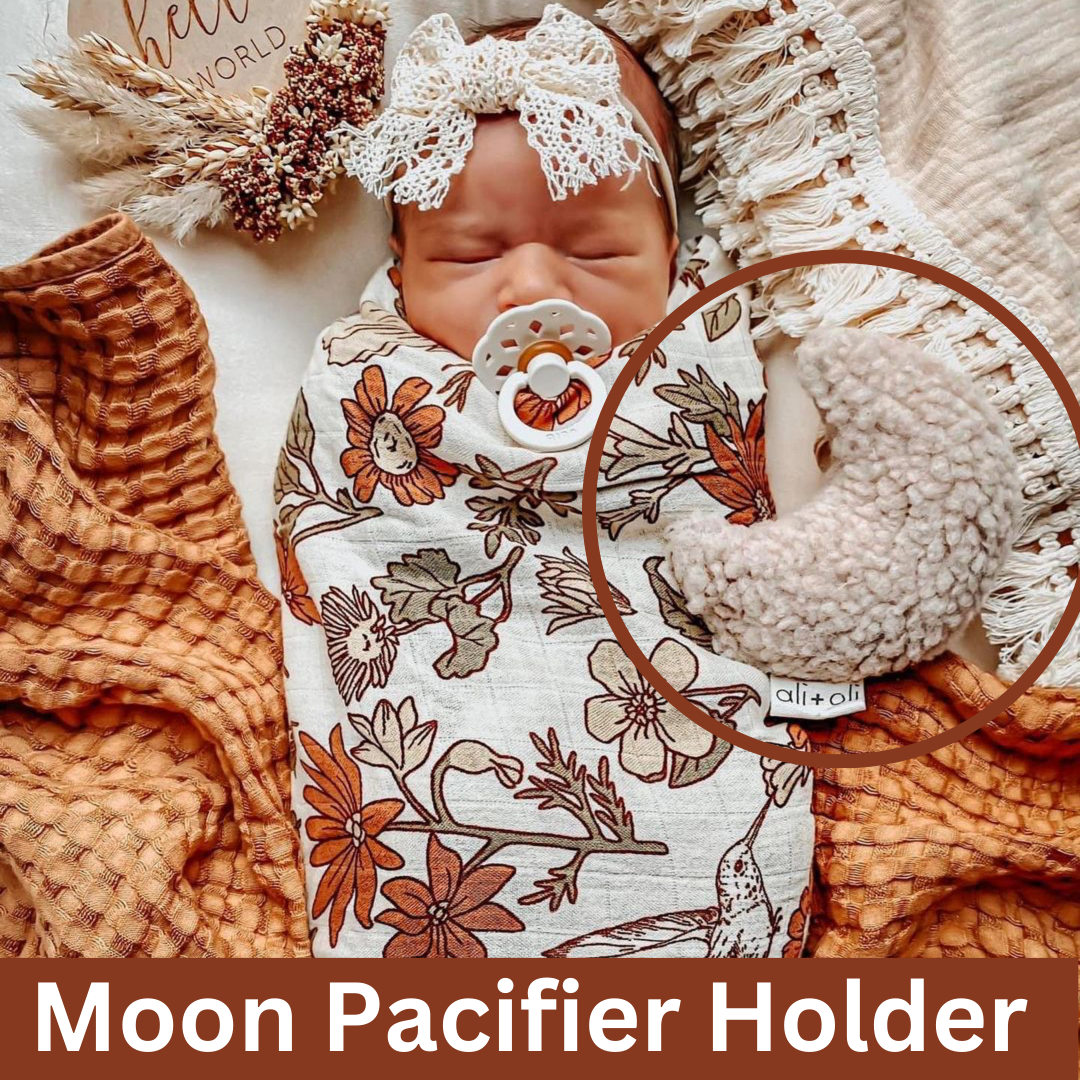 Ali+Oli - Vendita all'ingrosso Molletta per ciuccio - Neonati - Portaciuccio Luna Morbido Giocattolo Coccoloso Finto Sherpa Sabbia11