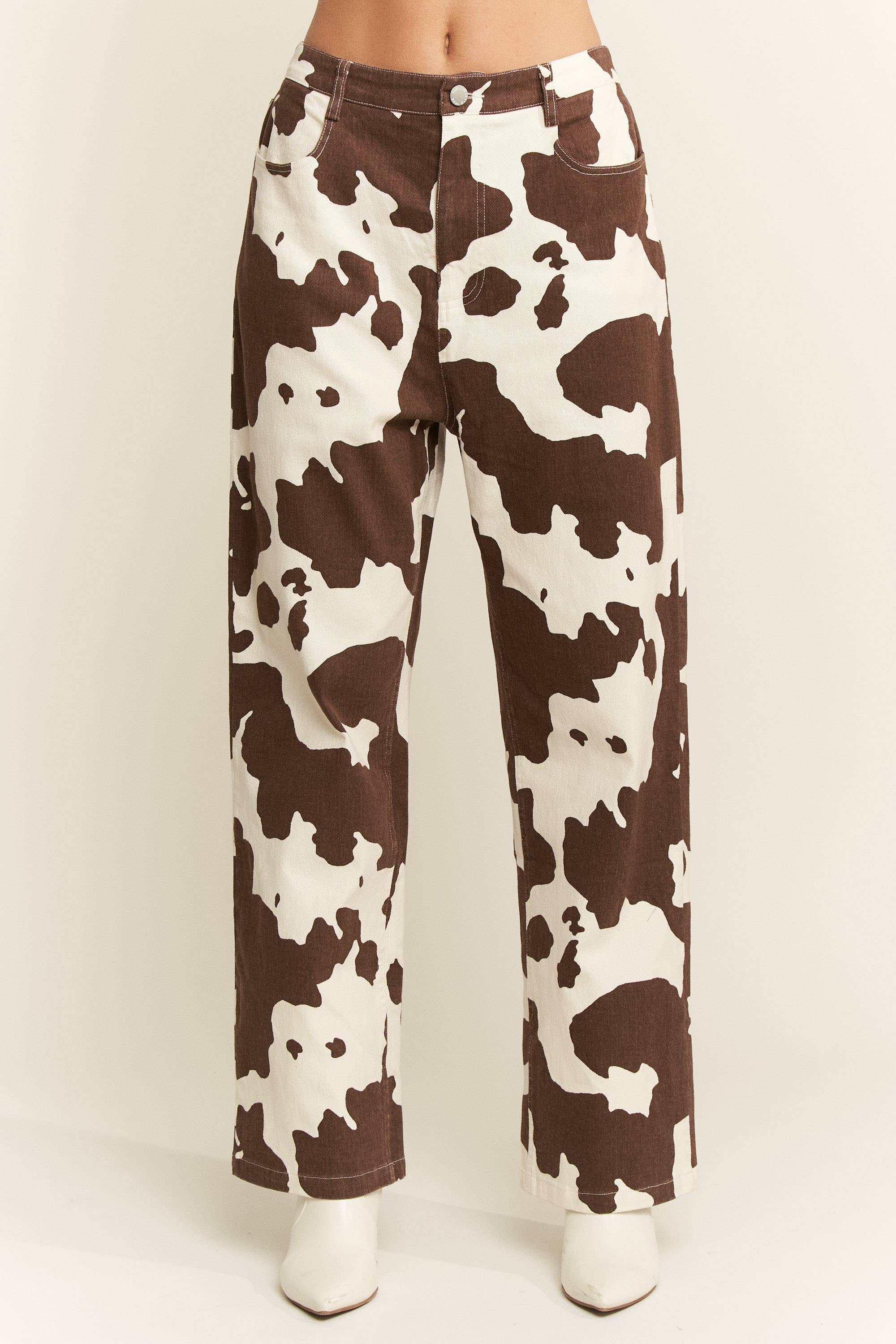 JADE BY JANE - Wholesale Jeans - Women's - COW PRINT DENIM PANTS13