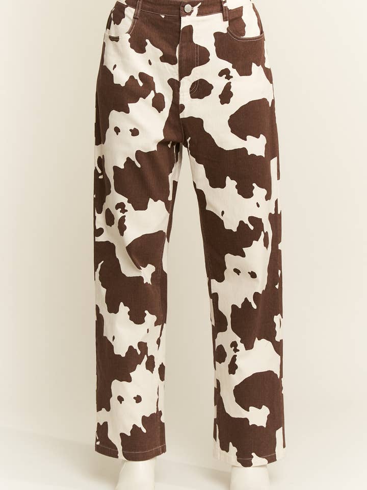 JADE BY JANE - Wholesale Jeans - Women's - COW PRINT DENIM PANTS13