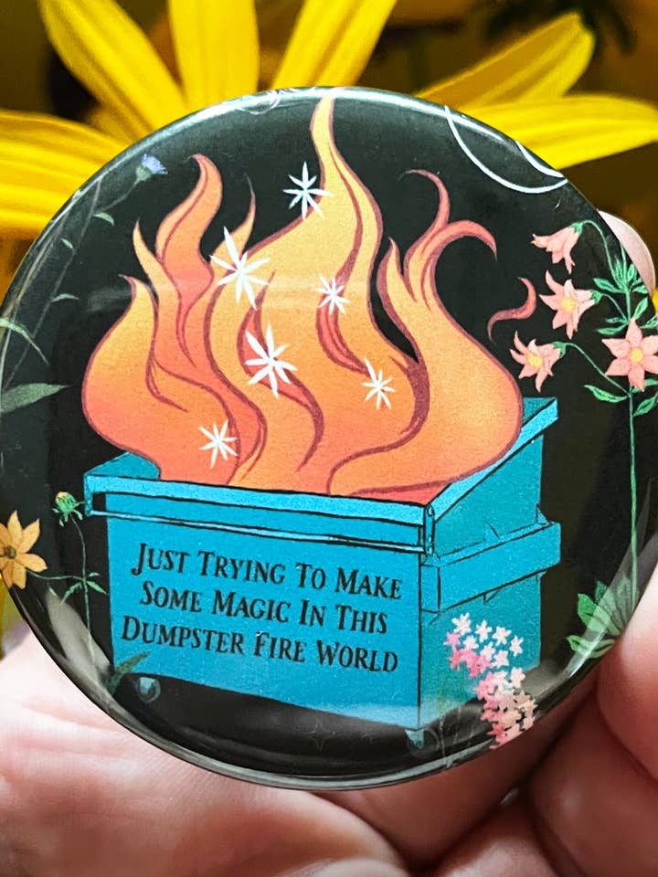 Dumpster Fire: Pinback-knop voor wholesale door Fabulously Feminist