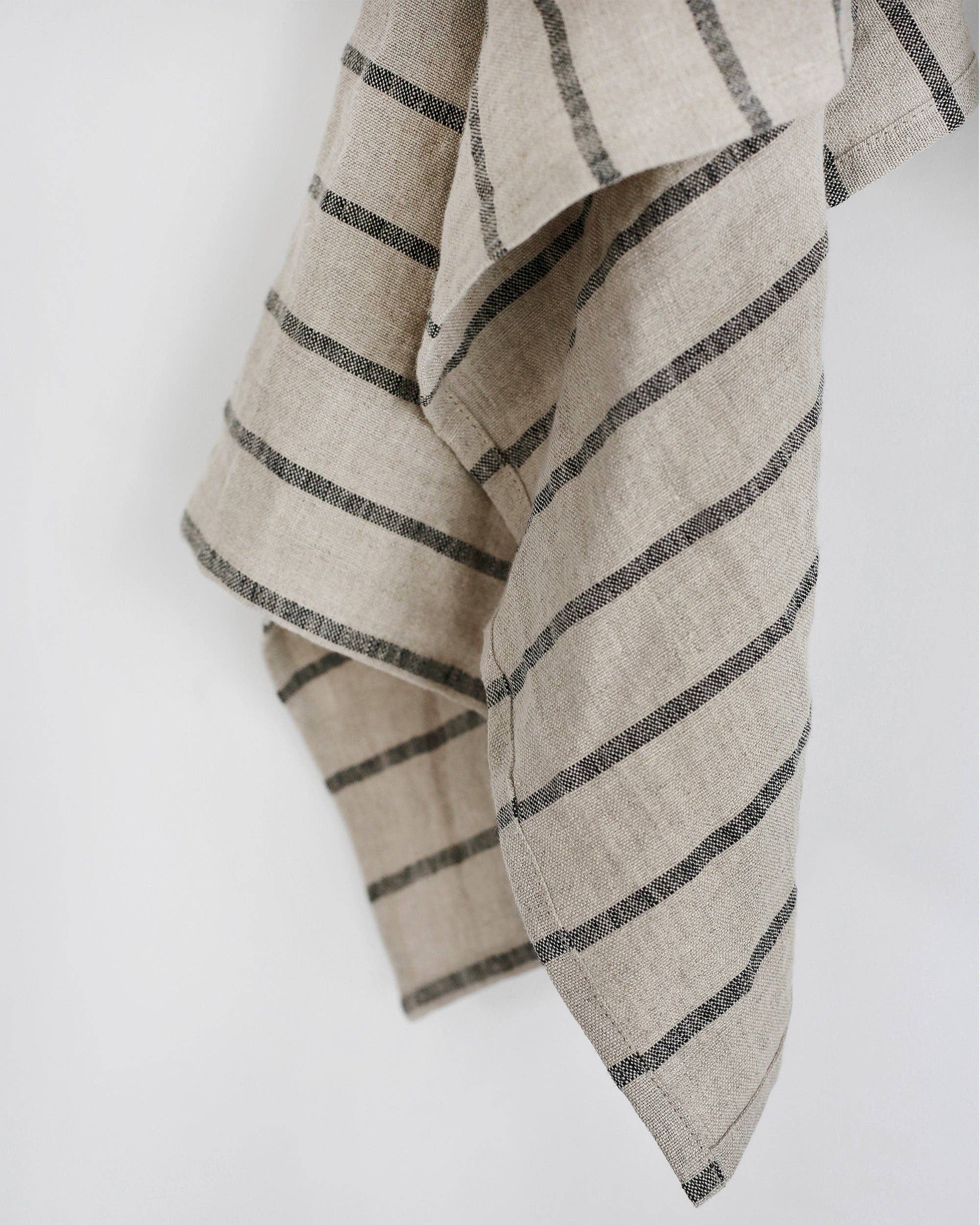 MagicLinen (We handle U.S. import procedures for you) – wholesale Kökshandduk – Kökshandduk i linne med subtila ränder1