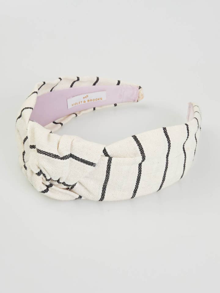 Phoebe Linen Knot Headband for wholesale by Violet & Brooks