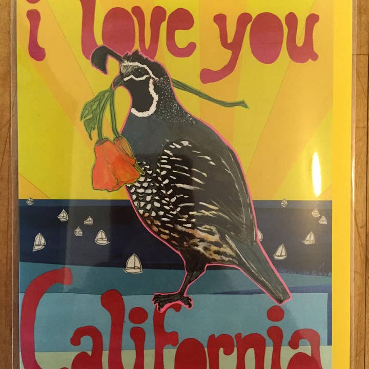 Sunde White Industries - Wholesale Love Card - Love You California Blank Greeting Card1