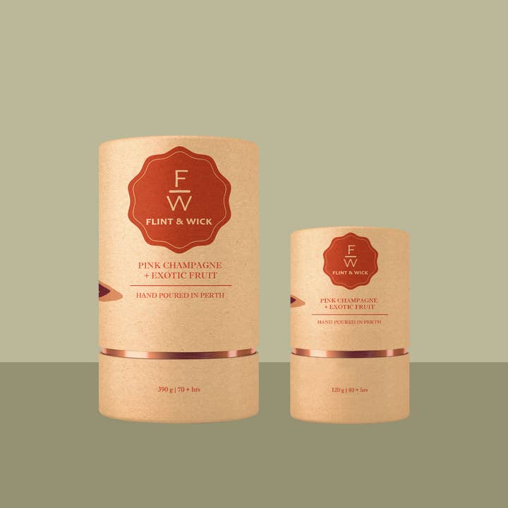 Flint & Wick - Wholesale Jar/filled candle - PINK CHAMPAGNE + EXOTIC FRUIT2
