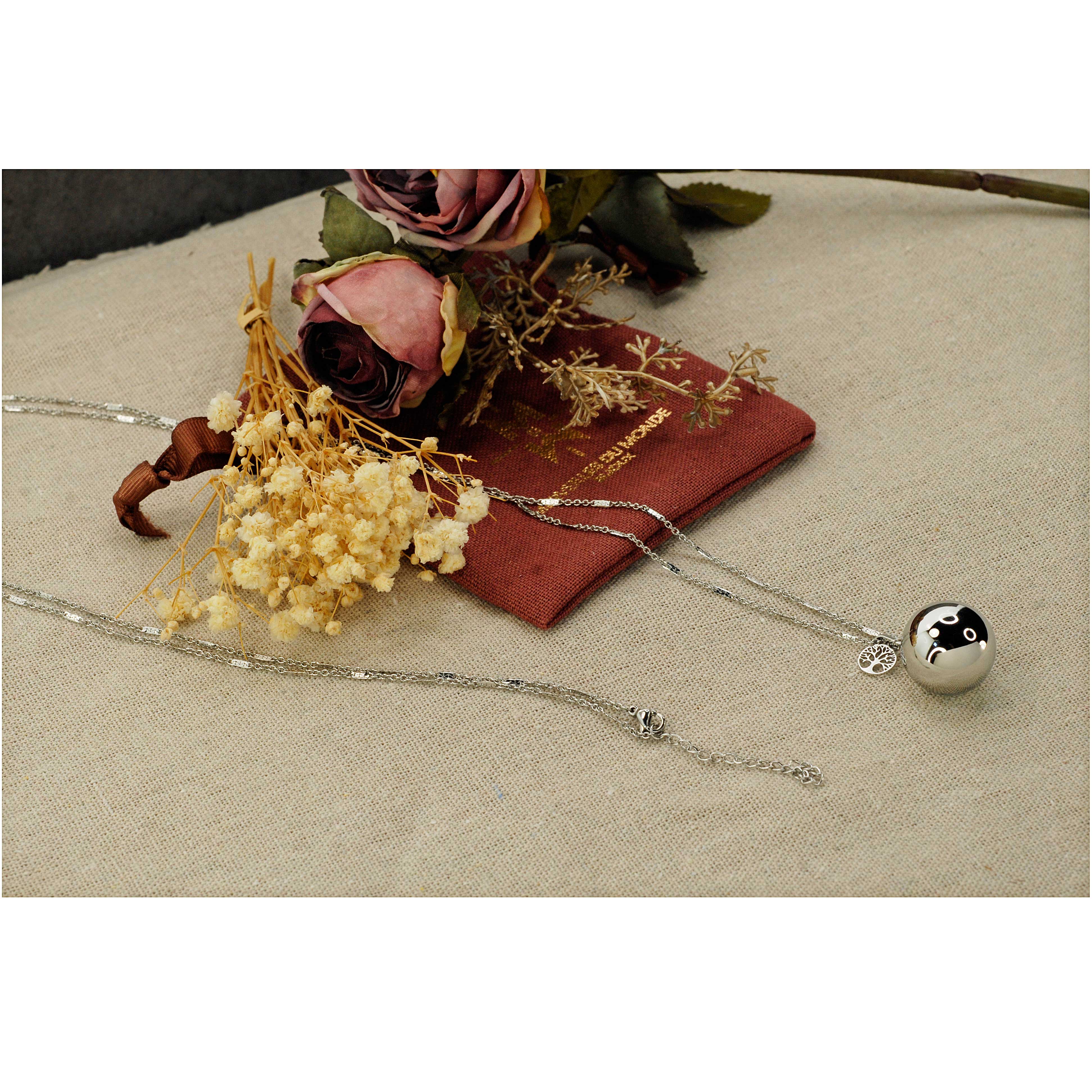 Merveilles du Monde - Vendita all'ingrosso Gioielli a scatto - Pendente gravidanza bola in acciaio inox2