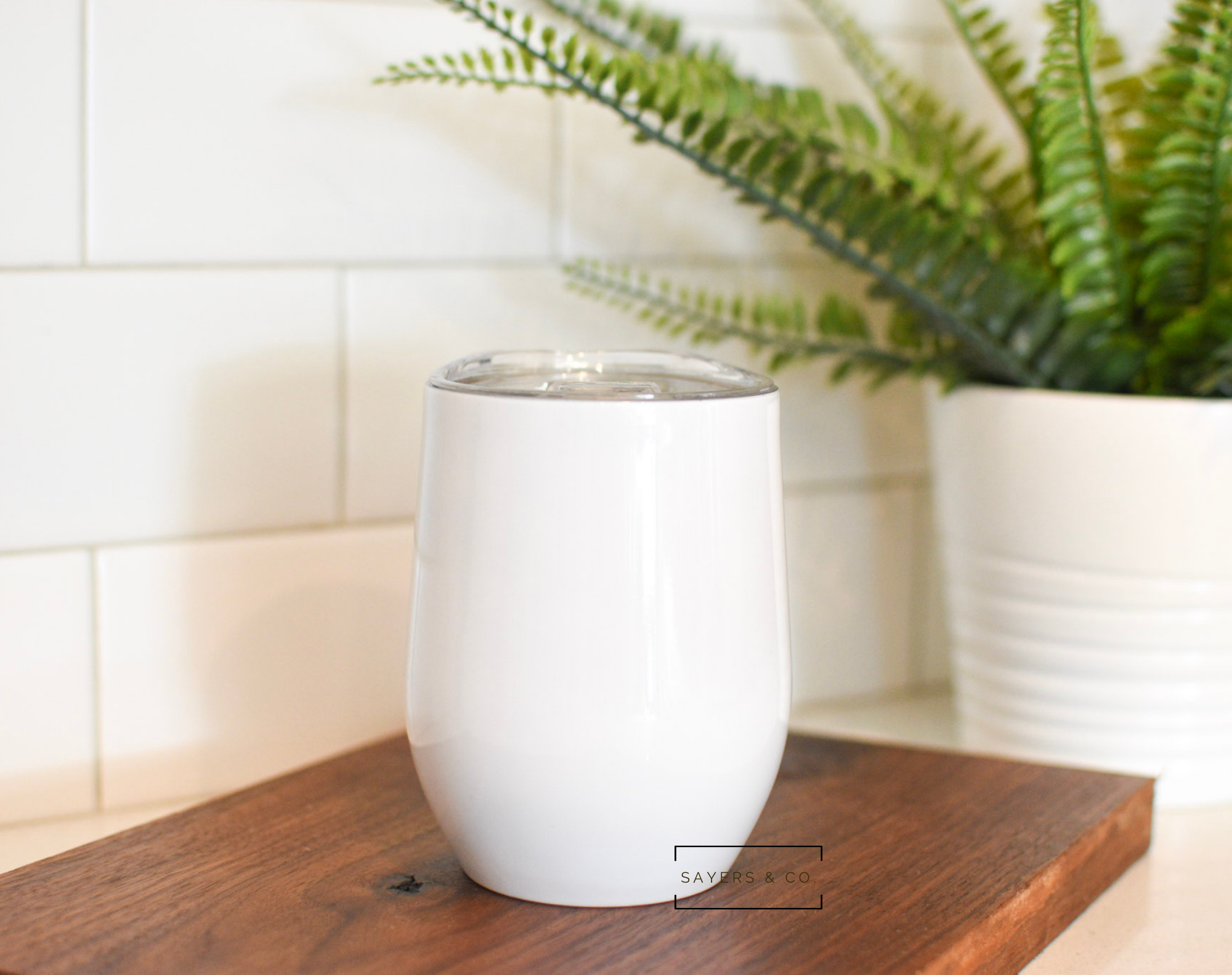 Sayers & Co. – Engroshandel Thermokop – 12 oz hvid klassisk sublimations-vinglas i rustfrit stål3