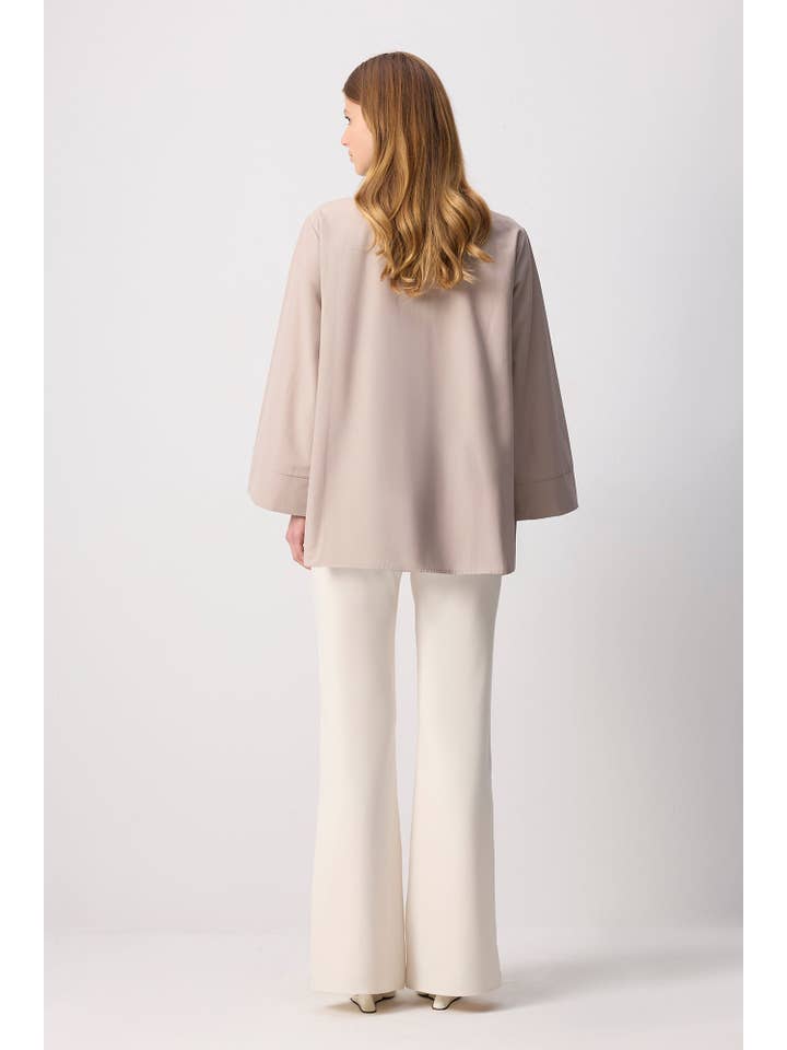 Vizon ASYMMETRICAL POPLIN SHIRT - COTTON BLEND for wholesale on Faire2