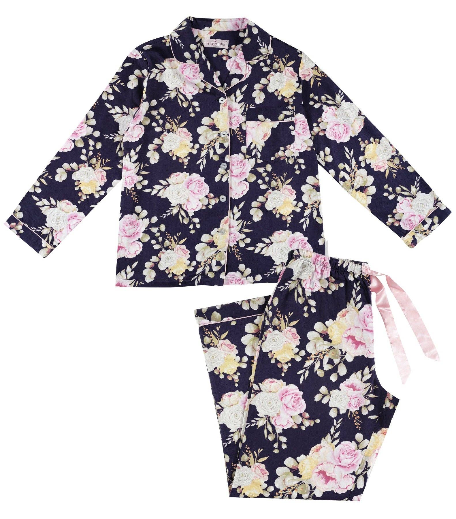 Magnolia Lounge - Wholesale Sleepwear Set - Women's - Twilight Floral Cotton Viscose Pyjama Set2
