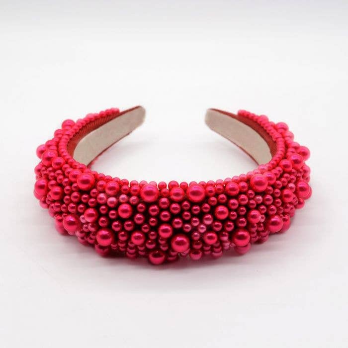 PEACH ACCESSORIES - Wholesale Fashion Headband - Women's - Chunky Pearl Headband HA7325