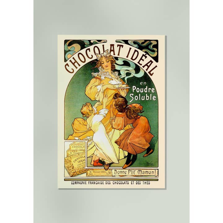 Rock Paper Scissors Wall Art - Vente Poster - Chocolat Ideal par Alphonse Mucha