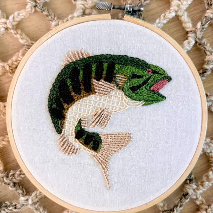 Stitches By Tiff - Wholesale Embroidery/Cross Stitch Supplies - Gone Fishing Craft DIY Embroidery Kit