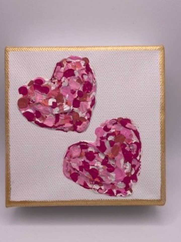 Textured Confetti Double Heart for wholesale by Deceaux Art