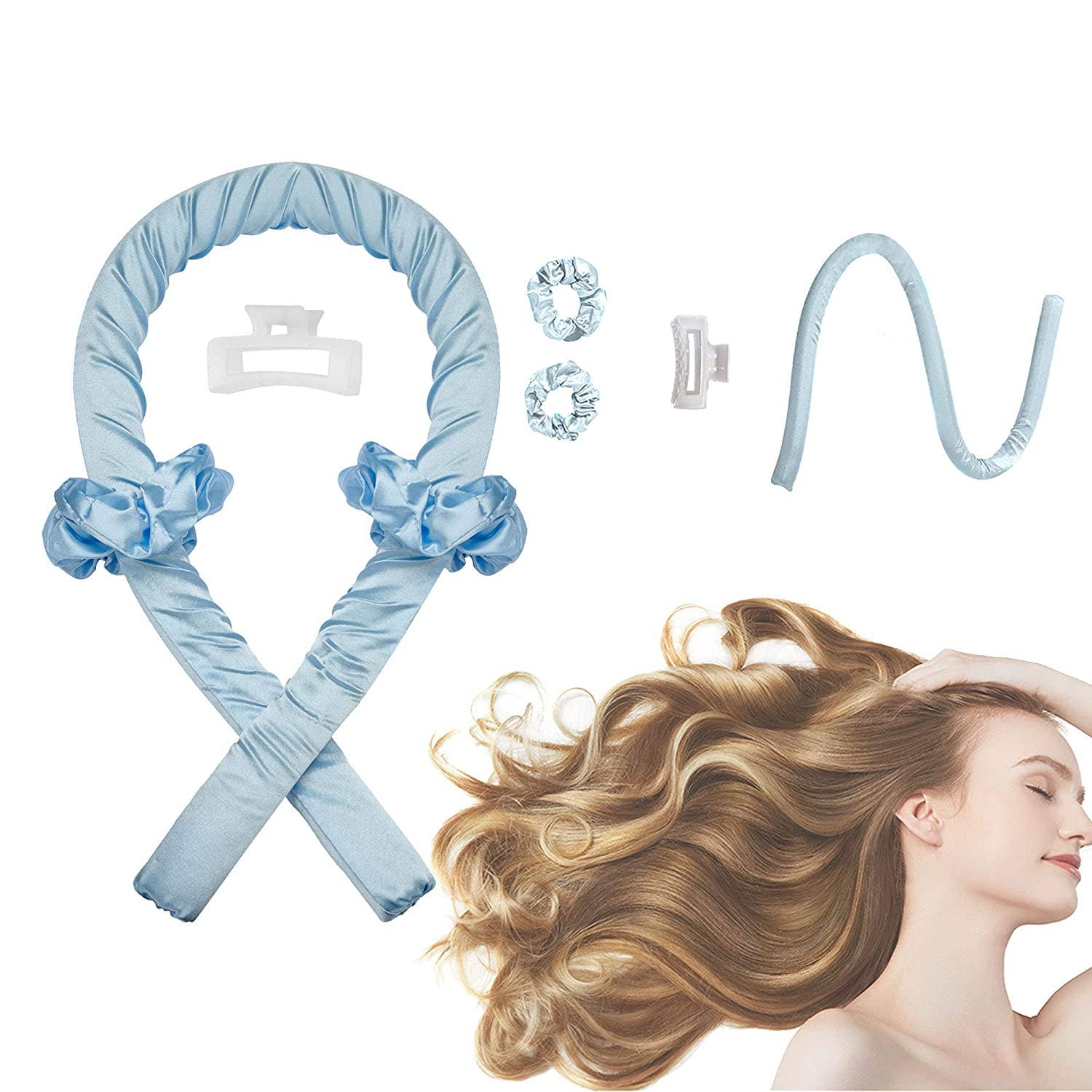 VIGOR - Vente Bigoudis - Boucles à cheveux en satin Heatless de qualité supérieure7