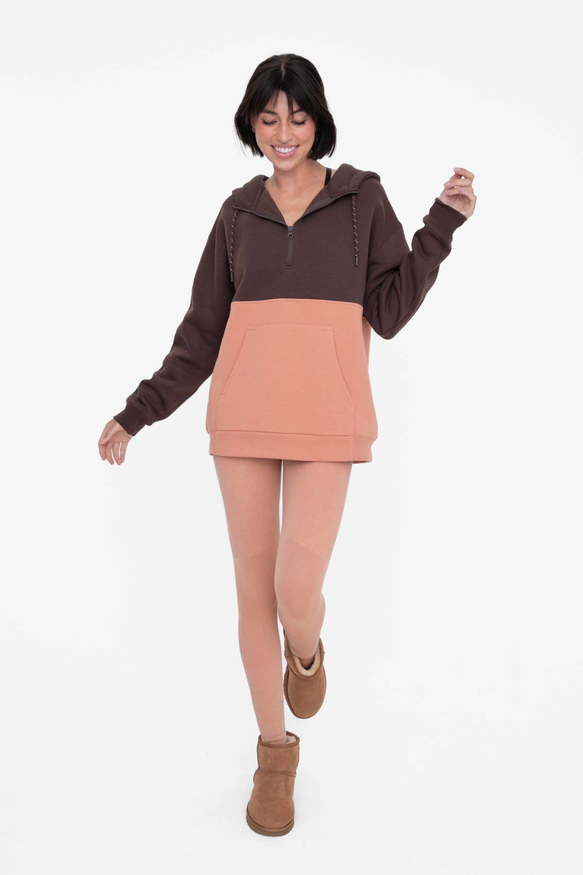 Mono B - Wholesale Hoodie - Women's - 2-Tone Color Blocked Hoodie with Pocket5