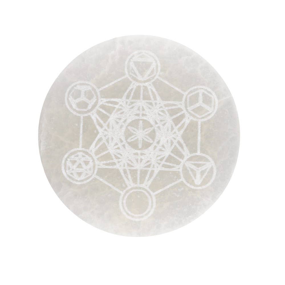 Vives de la Cortada S.L - Wholesale Spiritual Stone/Crystal - Extra Chakra Selenite Circular Plate0