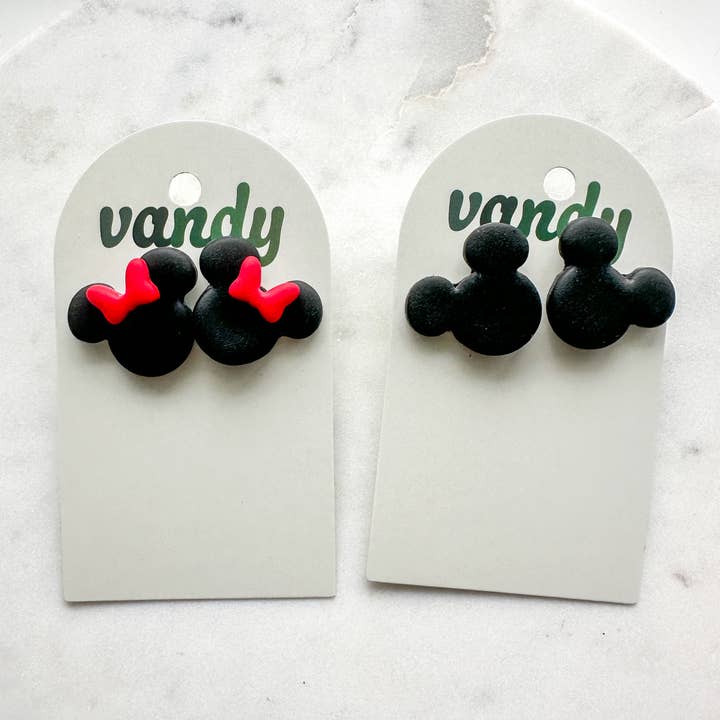 Vandy Visuals Shop - Wholesale Dangle Earrings - Mickey and Minnie Mouse Ears Bow Park EarringsĀ 0