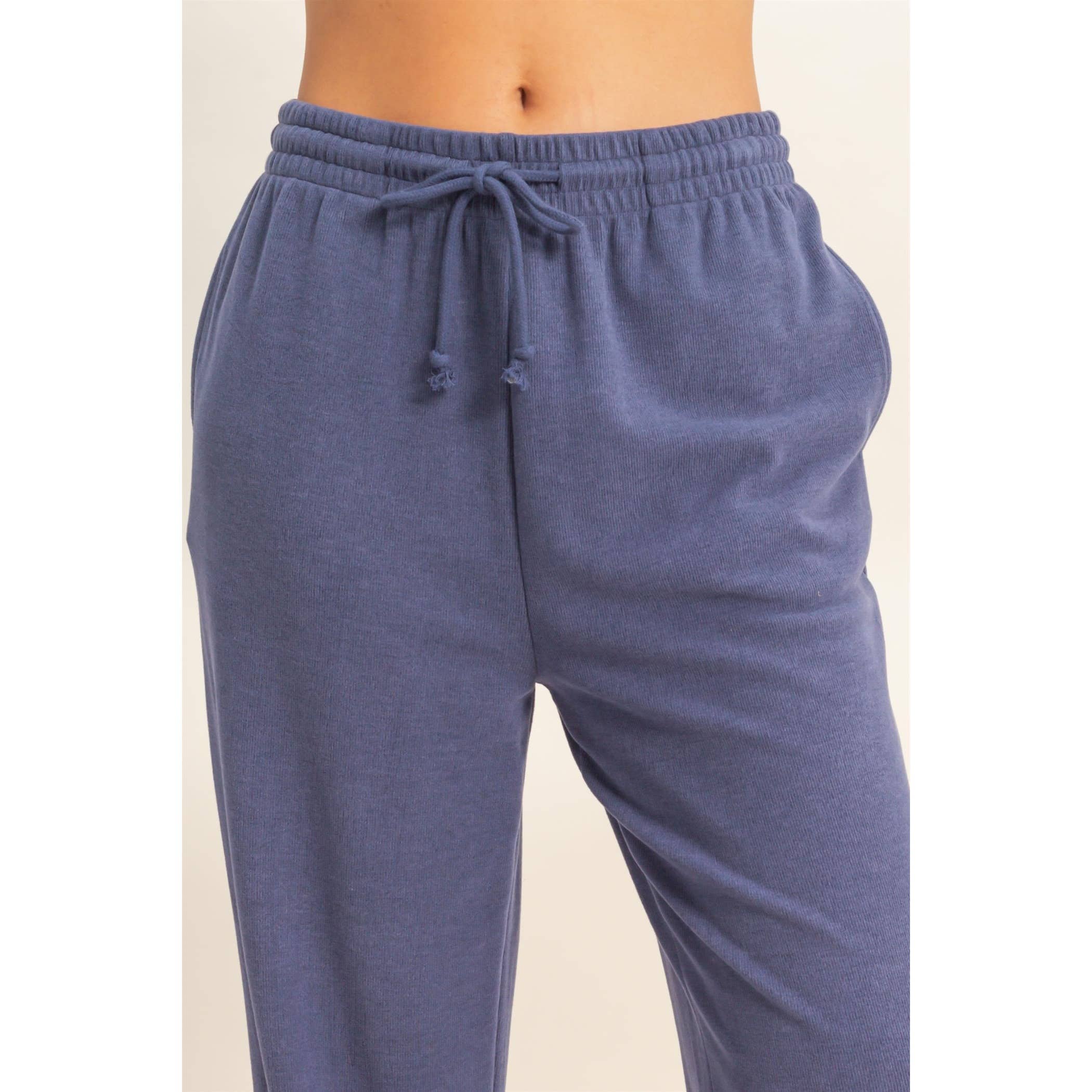 Double Zero - Vendita all'ingrosso Pantaloni sportivi/da jogging loungewear - Donna - Pantaloni jogger a costine morbide con coulisse e vestibilità comoda18