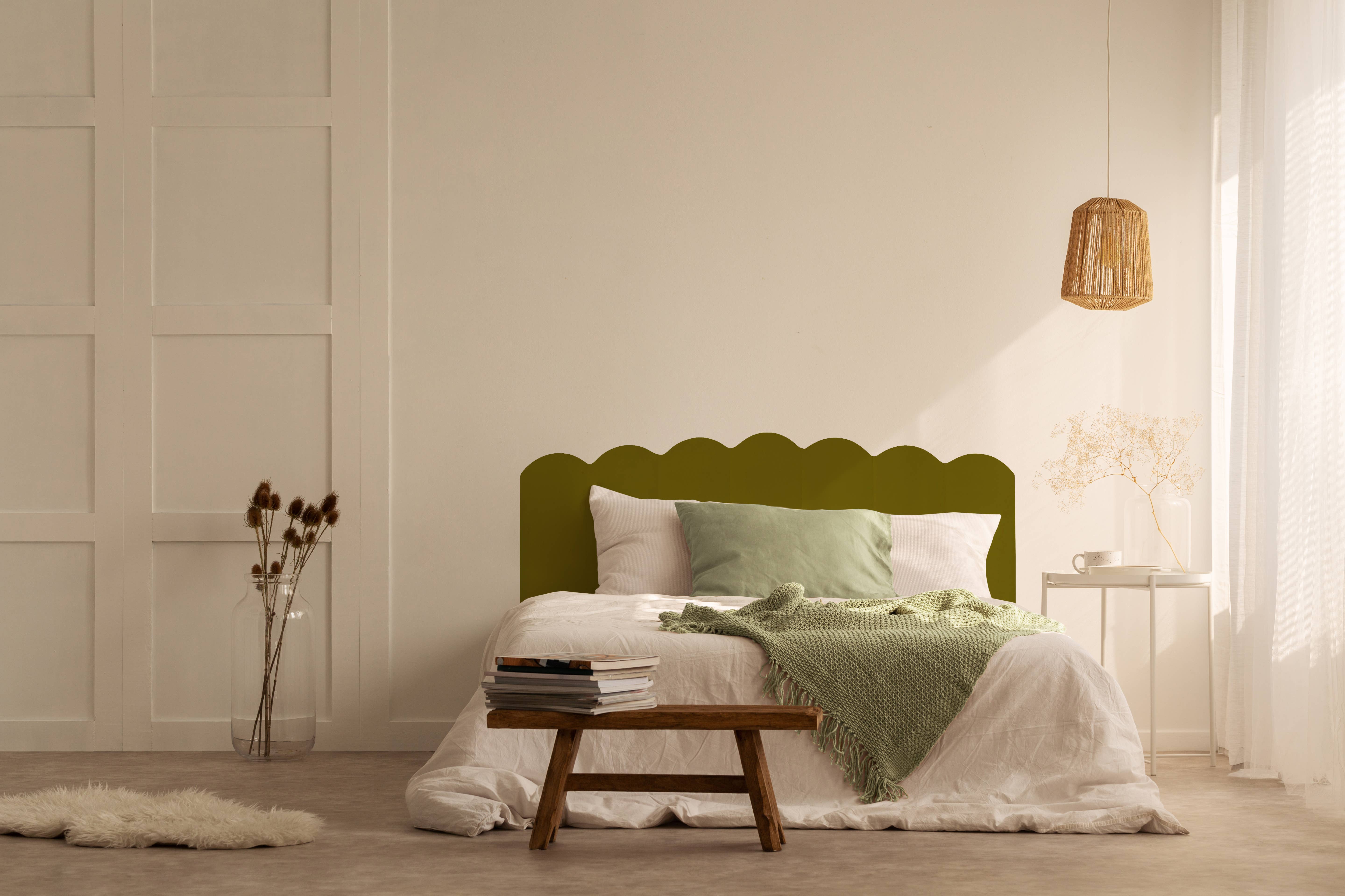 Really Nice Things - Wholesale Headboard - Sage green velvet upholstered headboard 145x74cm3