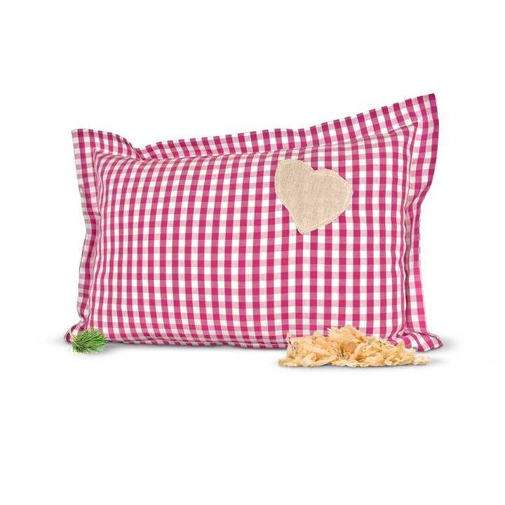 Weinrot | Zirbenkissen in Baumwolle (20x30cm) für den Großhandel von Zirbelino