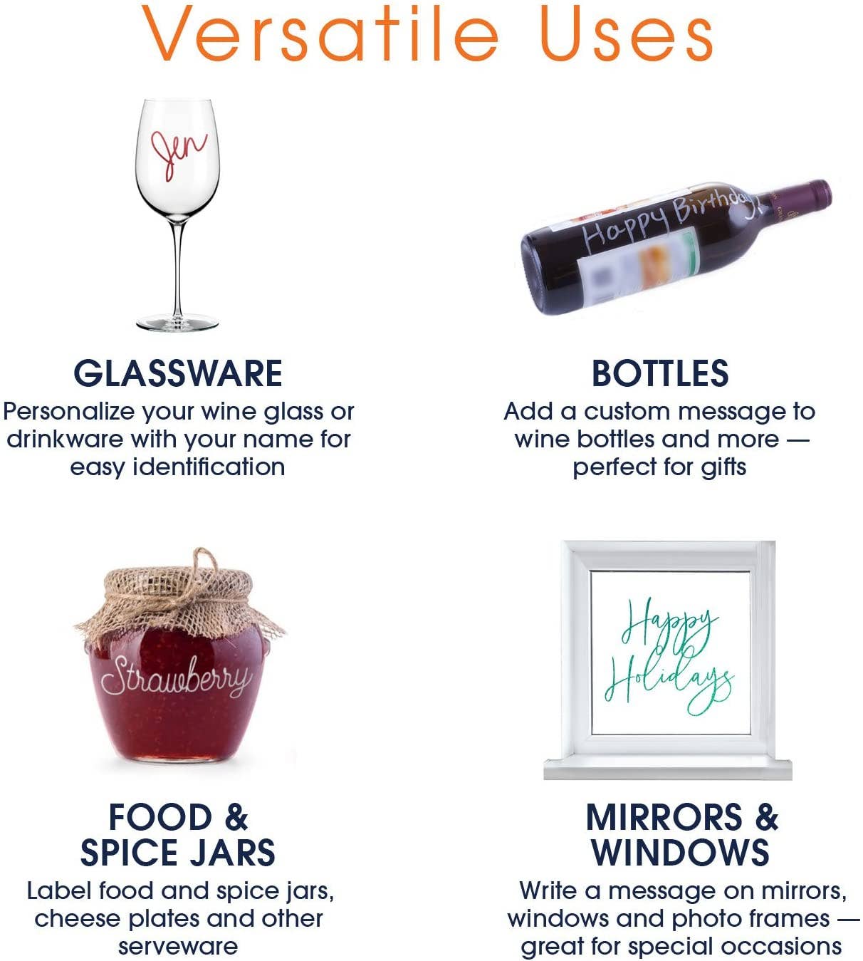 Cheer Collection - Wholesale Marker - Cheer Collection 2 Packs of 5 Wine Glass Marker (10 Markers)1