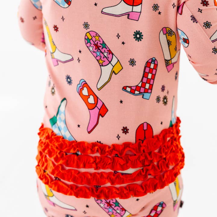 Kiki + Lulu - Wholesale Sleepsuit - Baby - Let's Go (to bed) Girls Convertible Footies with Ruffle