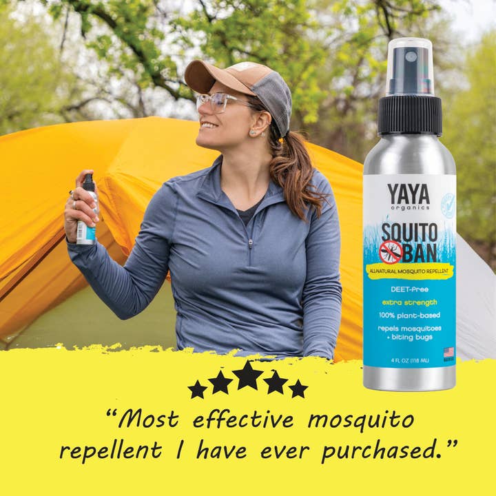 YAYA Organics - Wholesale Insect Repellent - Squito Ban All-Natural Mosquito Repellent - 4 oz.