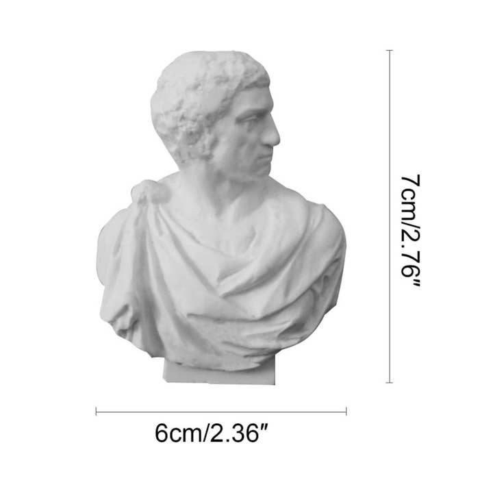 Magnifique Hearts - Venta al por mayor Figura decorativa - Busto en miniatura de Brutus Greek, proporción 1:12, decoración del hogar, regalo