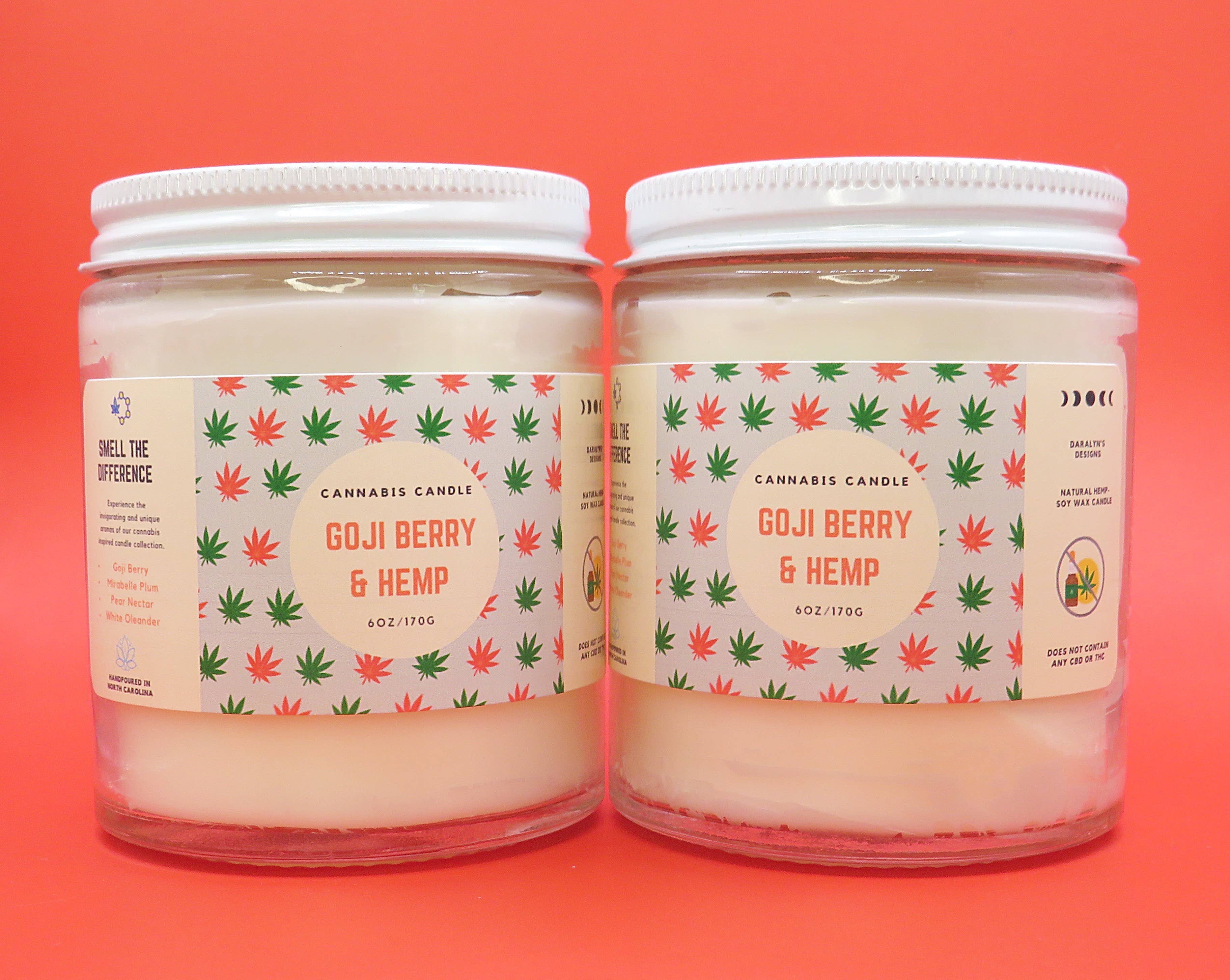 Daralyn's Designs – Vela em jarro/copo por atacado – Vela de cannabis | 6oz | Cera de cânhamo14