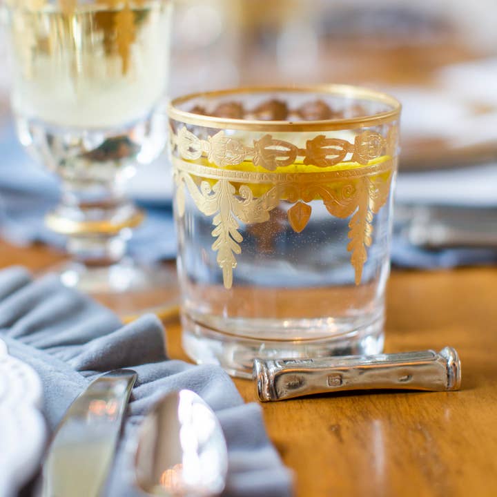 Arte Italica & Crown Linen Designs - Wholesale Knife Set - Tavola Knife Rest Set Of 4 With Pouch4