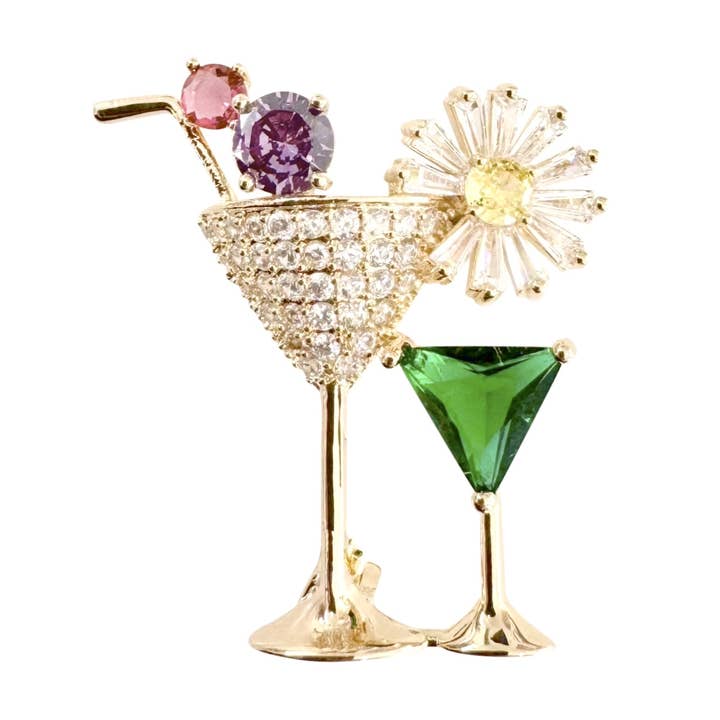 Gemelli - Wholesale Brooch - Martini Brooch0