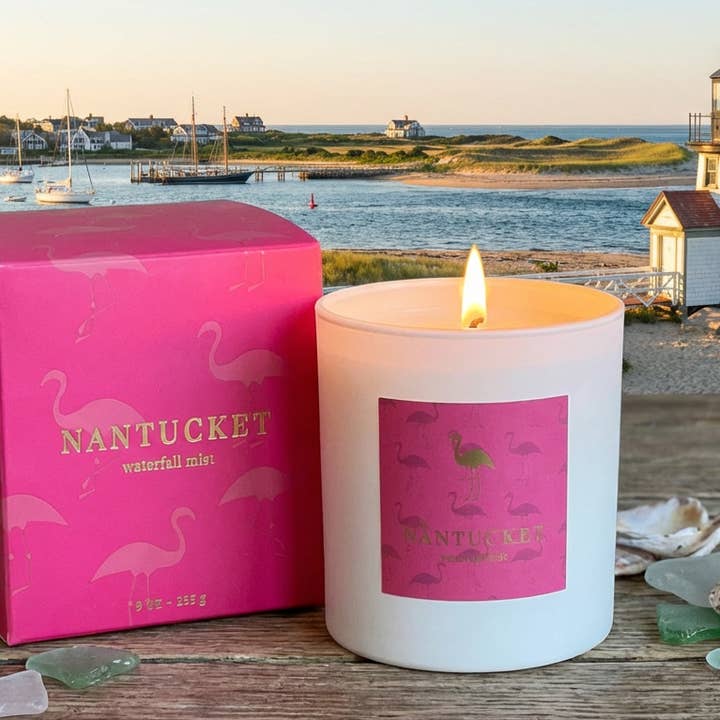 Nantucket - Coastal Living 9 oz candle (waterfall mist) for wholesale by Scents of Sicily