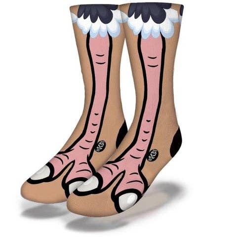 CRAZY OSTRICH LEGS Funny Birds Socks for wholesale by Savvy Sox