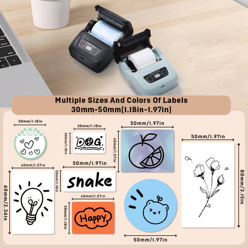 Modpopdeco - Wholesale Portable Charger - SK58 Portable Label Maker for Office Small Business Address Printing Highquality Thermal Printer Handheld Device Compact with 4030 Paper4
