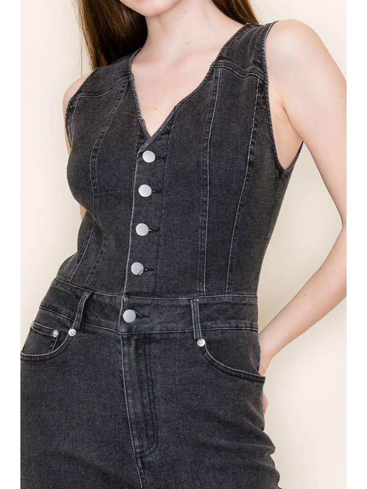 White Birch - Wholesale Jumpsuit - Women's - JP50277 Short Sleeve Solid Knit Jumpsuit2