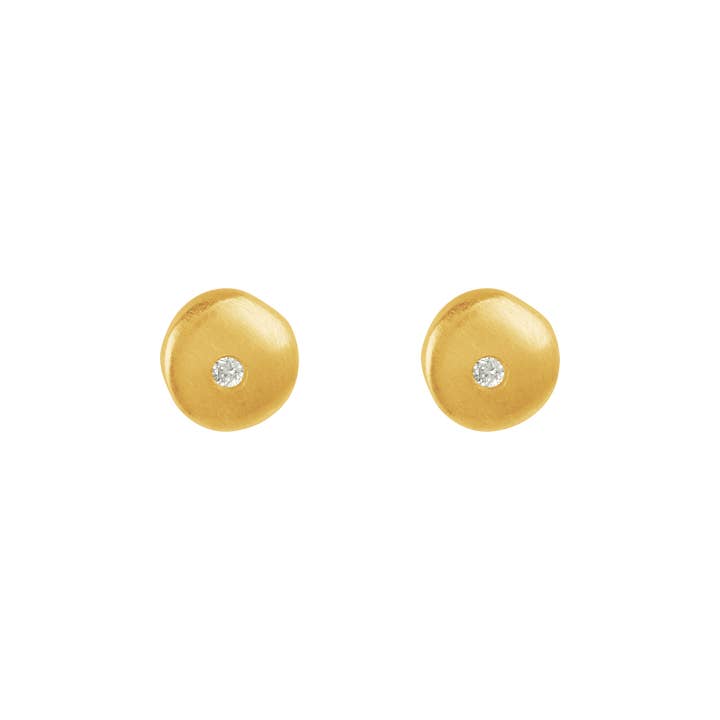 Philippa Roberts - Wholesale Stud/Post Earrings - Tiny Circular Posts 02Ct Diamond Silver or Vermeil Earrings1