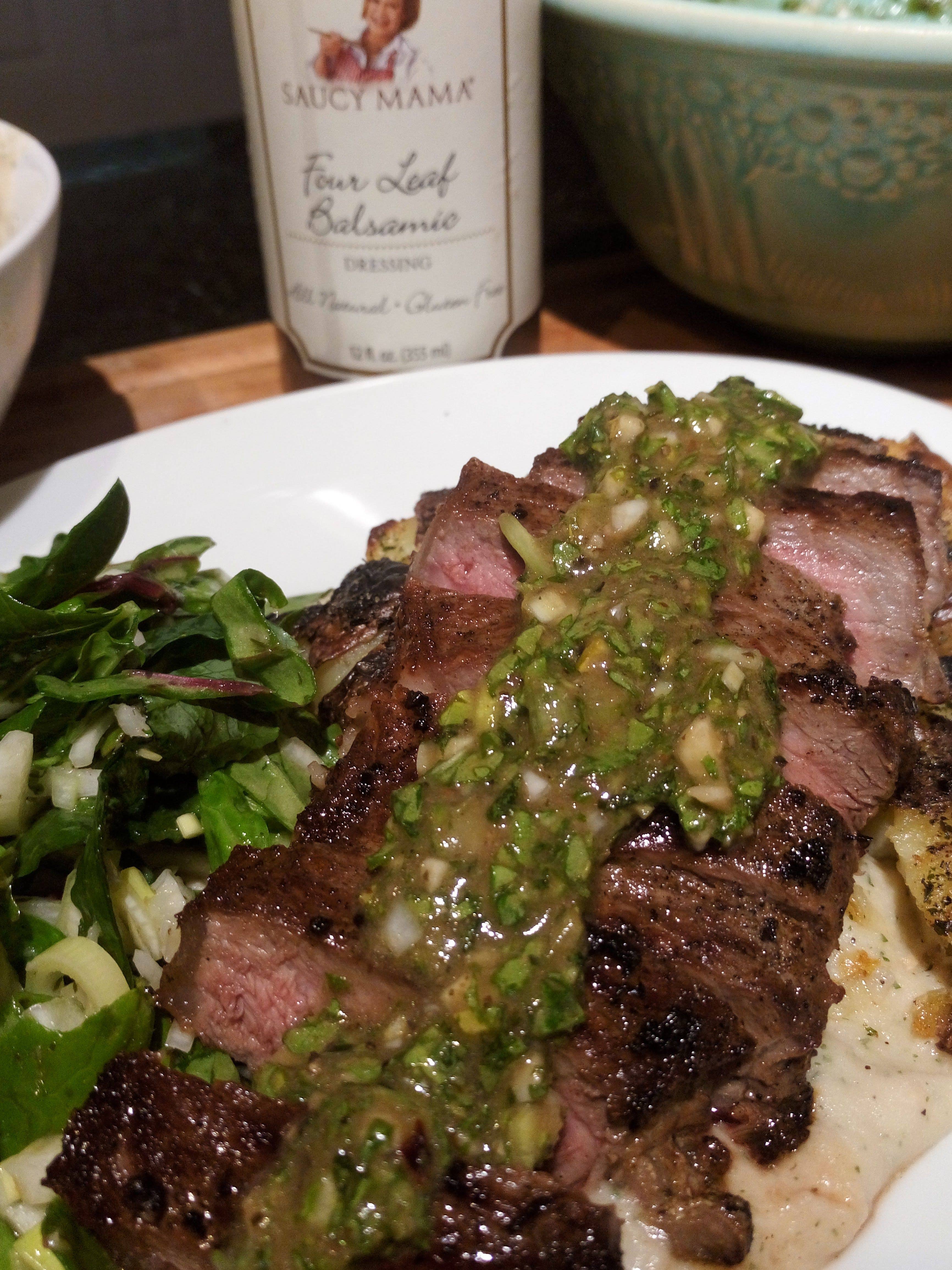 Suzie's Organics and More - Vente Sauces à salade - NOUVEAU 2025 Saucy Mama Balsamique à Quatre Feuilles 12fl oz bocal en verre2