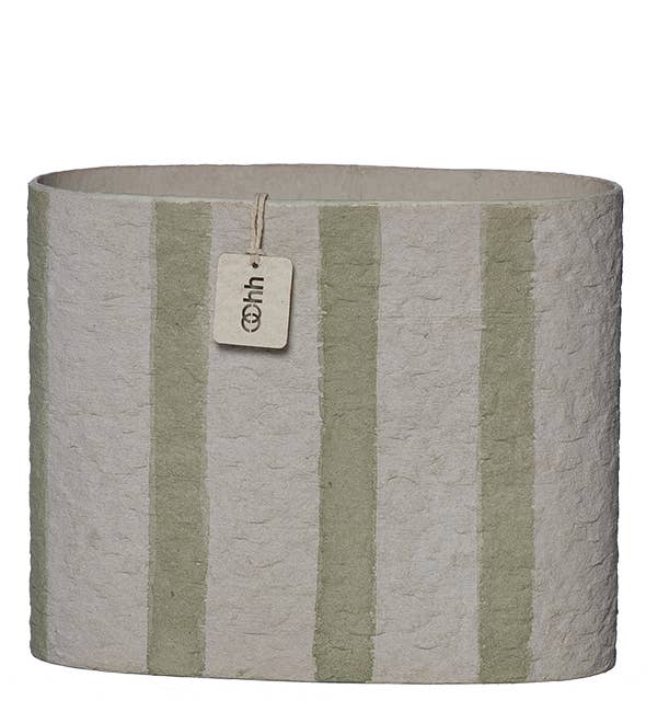 Lübech Living - Wholesale Vase - Hampton boat vase. Sage/Off White0