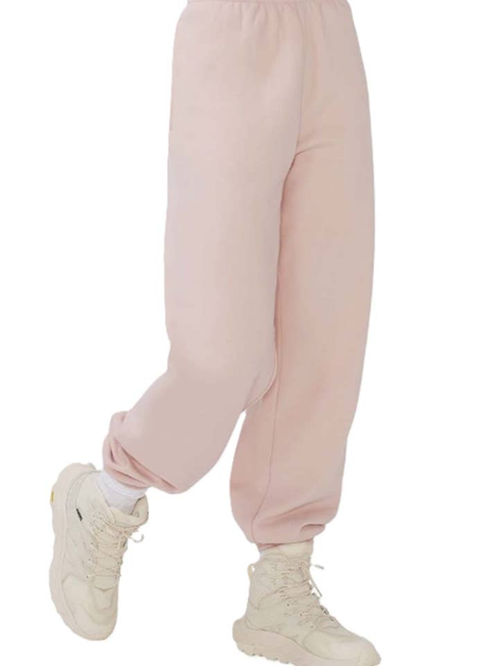 Pantalones de chándal de forro polar oversize de cintura alta para mujer para venta al por mayor de Good Stuff Apparel