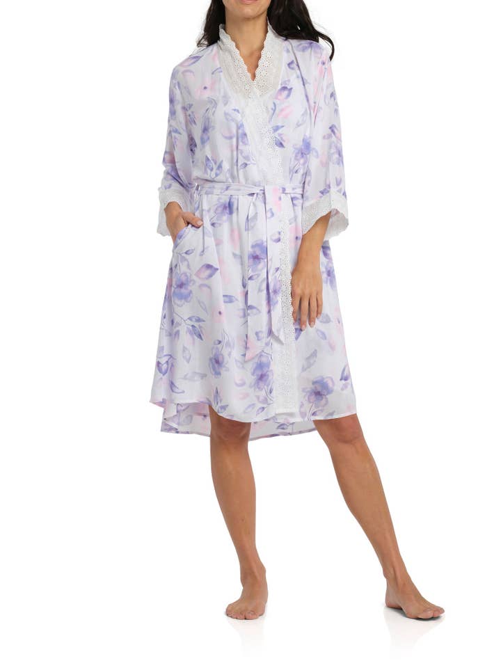 Magnolia Lounge - Wholesale Robe – Women's - Floral Rain Dressing Gown