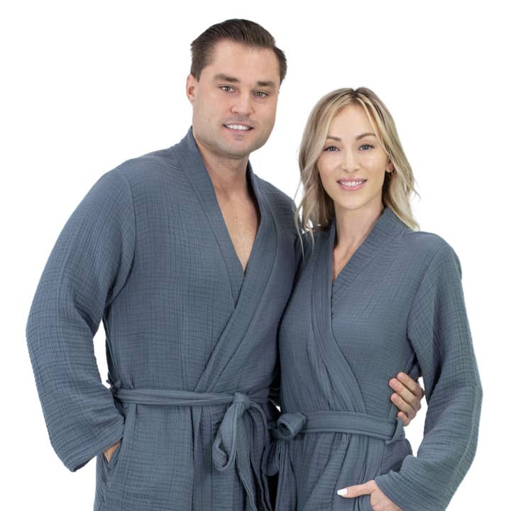 4-Layer Turkish Muslin Cotton Bathrobe – Ultra Soft, Lightweight & Quick Dry for wholesale by westmarkusa corp