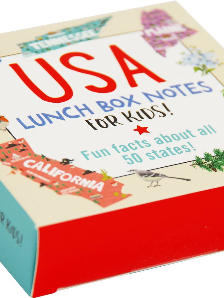 USA Lunch Box Notes for Kids! (Set of 50 Cards) for wholesale by Peter Pauper Press