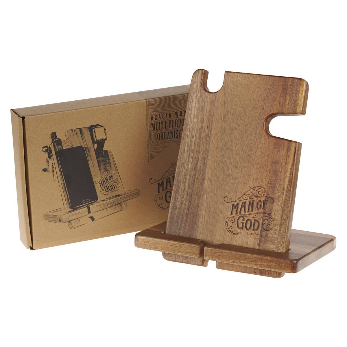 Christian Art Gifts - Vente Rangements de bureau - Organisateur multifonctions en forme d'homme de Dieu3