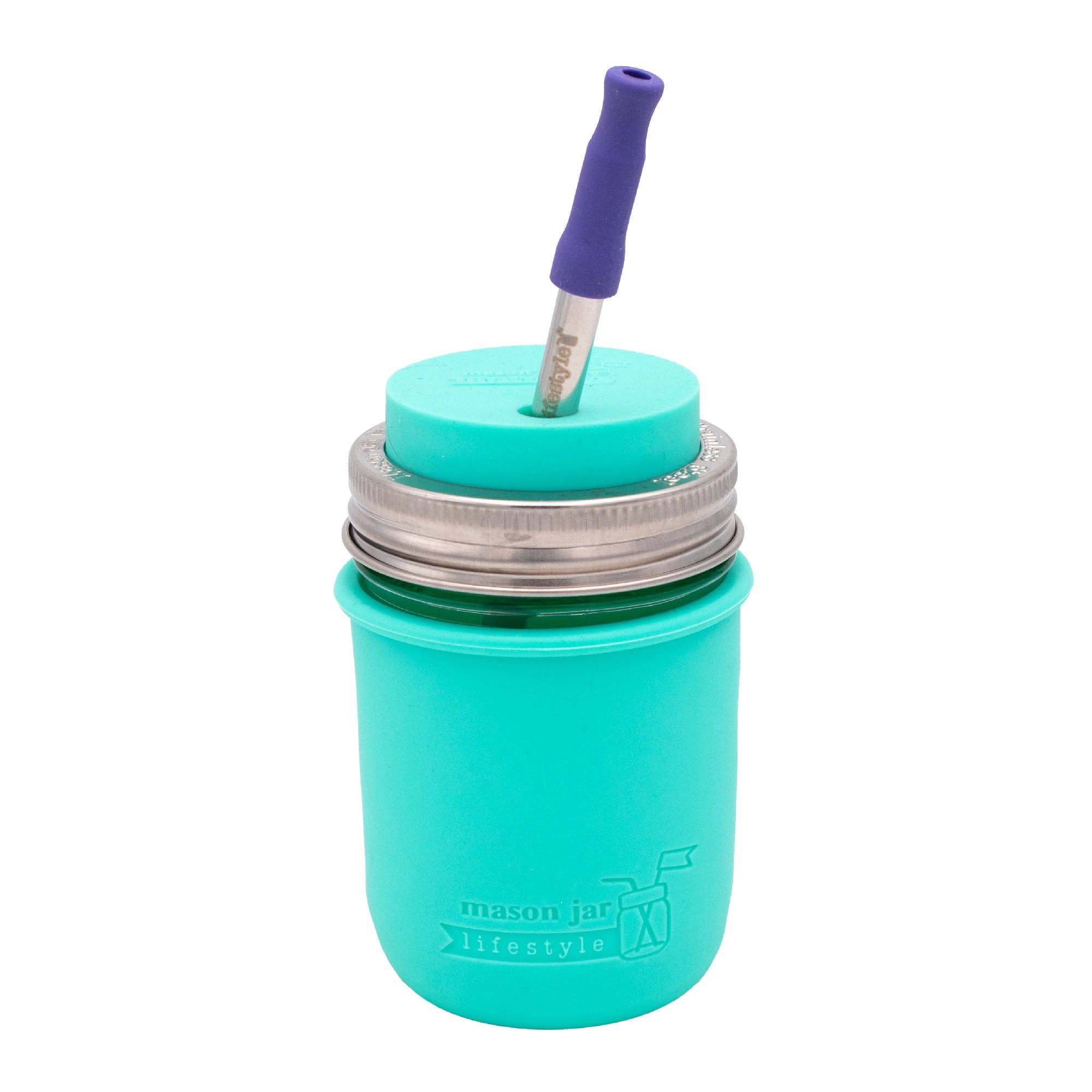 Mason Jar Lifestyle - Vente Housses de boisson - Manchon en silicone pour bocaux Mason d'une demi-pinte à bouche régulière de 8 oz9