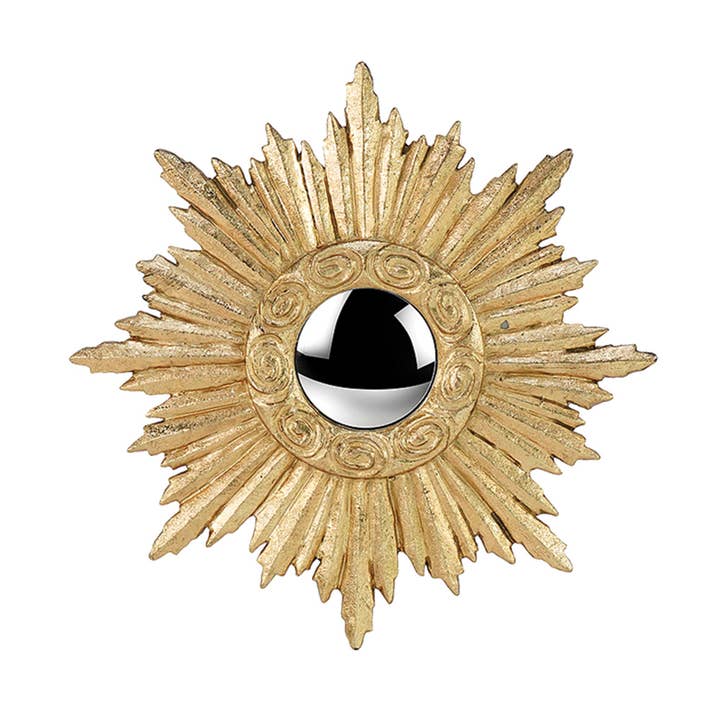 Solspejl pm gylden D14,5cm for engroshandel hos Opjet Paris