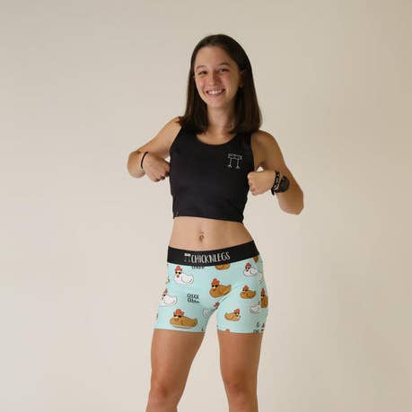 Dames Swaggy Chickens 3" 2-Zakken Compressieshorts (Large) voor wholesale door Runners Essentials by Without Limits
