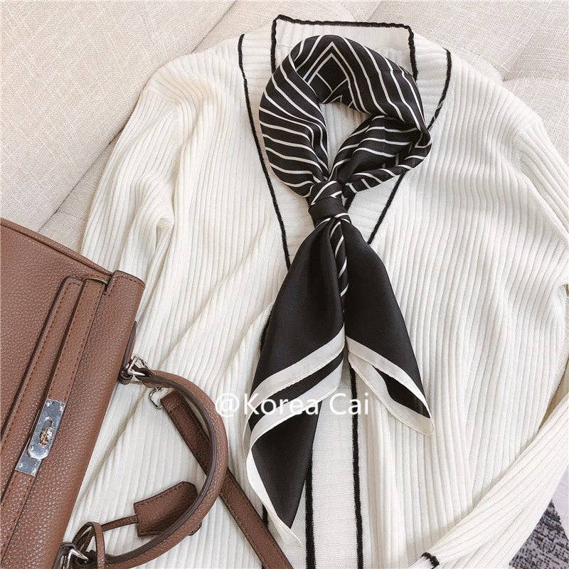 Marayn - Wholesale Scarf – Women's - Retro Chic 70cm Silk Scarf for Timeless Style29