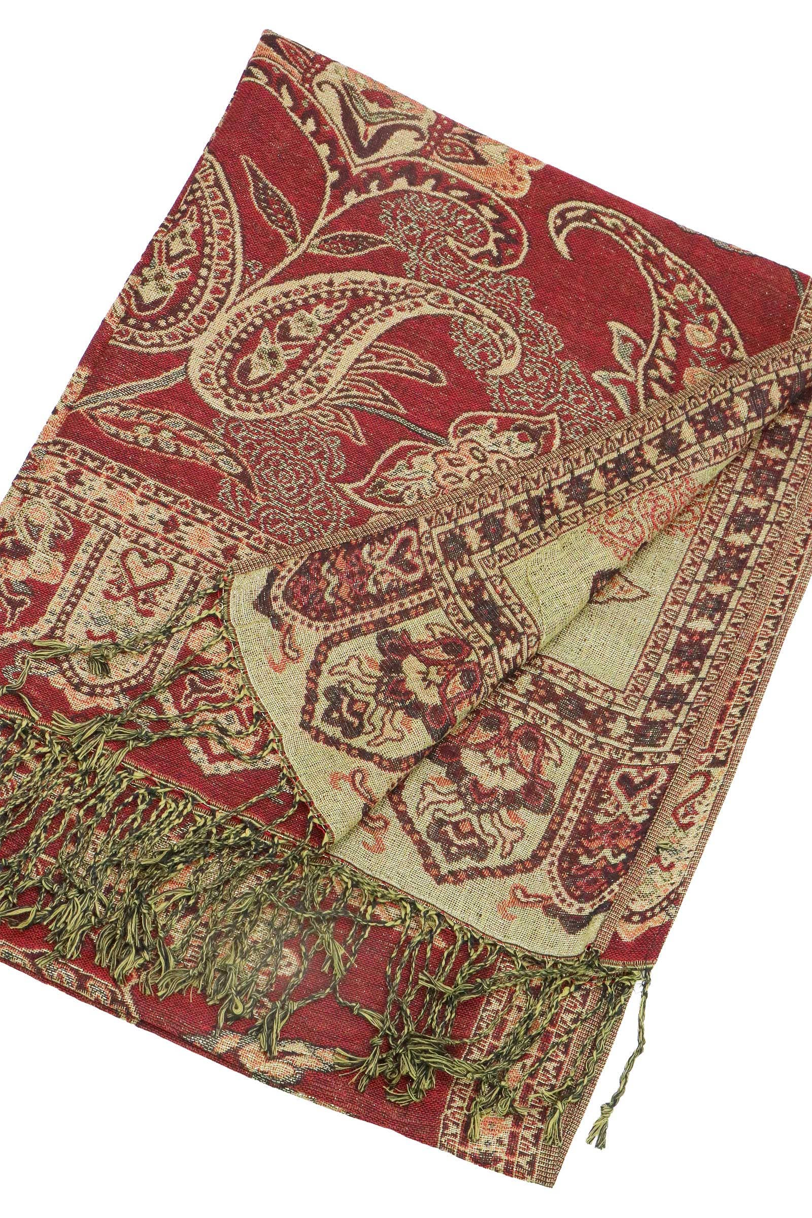 Assorted Paisley Vineyard Metallic Twist Pashmina Shawl for wholesale on Faire19